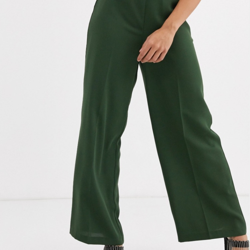 ASOS DESIGN Petite High Waist Wide Leg Pants
